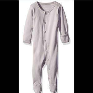 Loved Baby Preemie/Newborn Organic Cotton Footie light gray